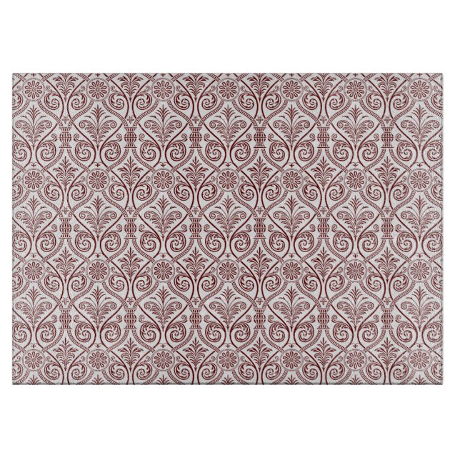 Red Damask Cutting Board Schneidebrett (Vorderseite)