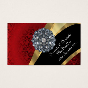 Red Damask, Gold Gastgeschenk Hochzeit danke