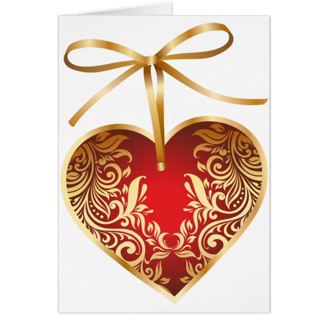 Red Damask Heart (Devant)