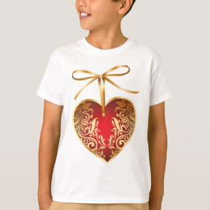 Red Damask Heart T-Shirt