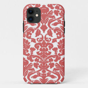 Red Damask iPhone 5 Coque