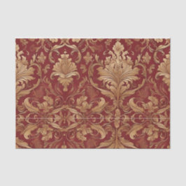 Red Damask mit Gold-Muster-Decoupage Seidenpapier