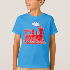 Red Dampflok Lokomotive individuelle Name Kinder T T-Shirt