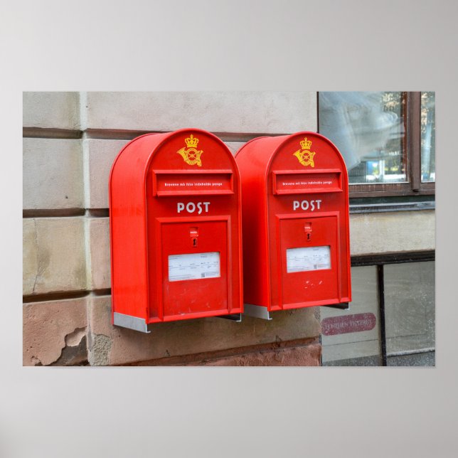 Red Danish Mailboxen Poster (Vorne)