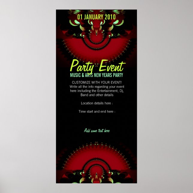 RED DARK FANTASY Party Poster (Vorne)
