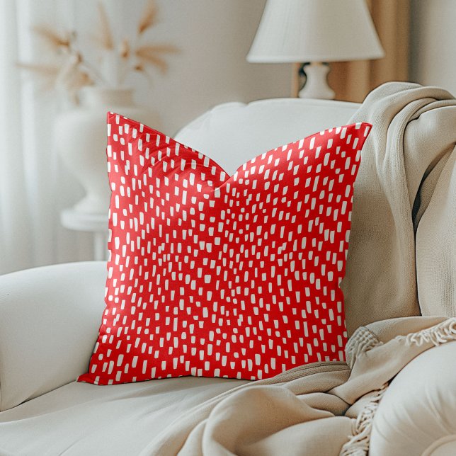Red Dashely Bright Kissen (Red Dashingly Bright Throw Pillow)
