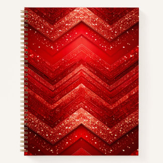 Red Decoration Glitzer Notebook Notizbuch