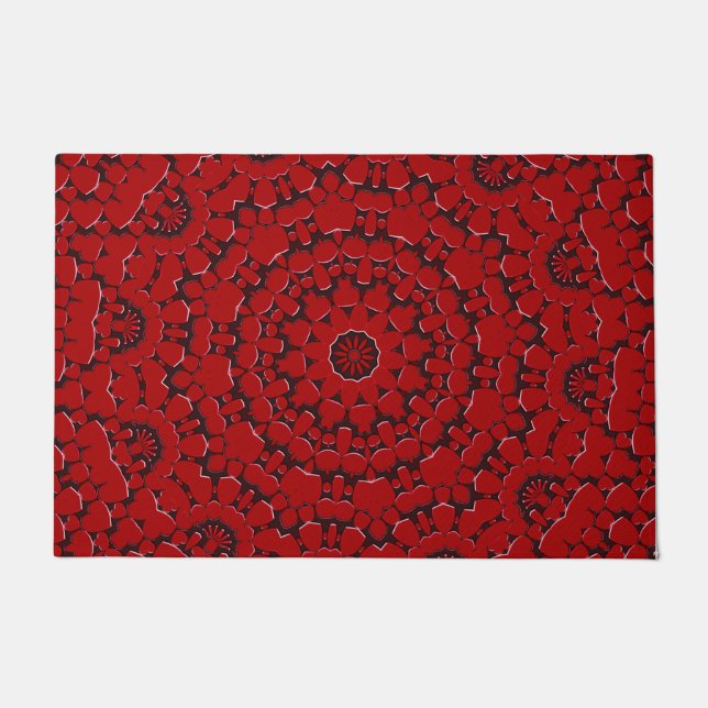 Red Decorative Doormat Fußmatte (Vorderseite)