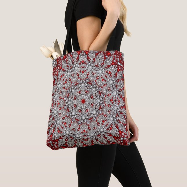Red Decorative Holiday Tote Bag Tasche (Von Nahem)