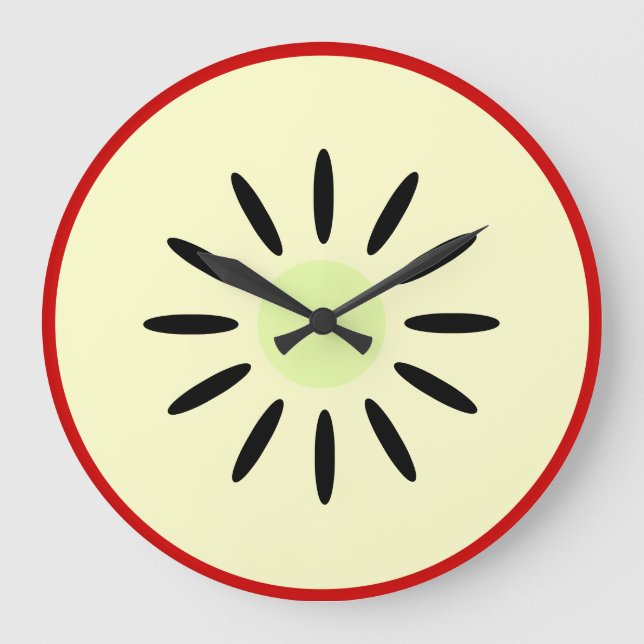 Red Delicious Apple Große Wanduhr (Vorderseite)