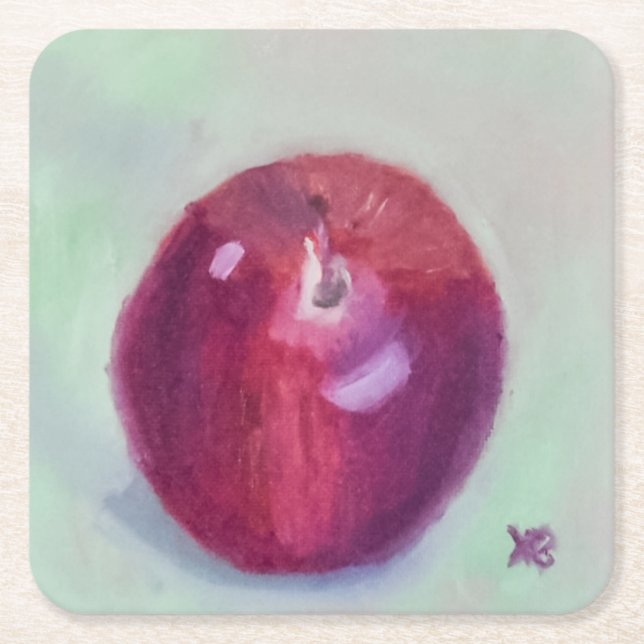 Red Delicious Rechteckiger Pappuntersetzer (Vorderseite)