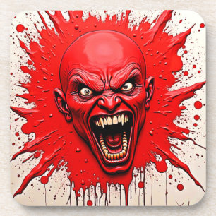 Red Demon Fury Art Getränkeuntersetzer