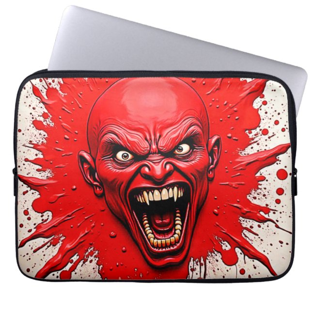 Red Demon Fury Art Laptopschutzhülle (Vorderseite)