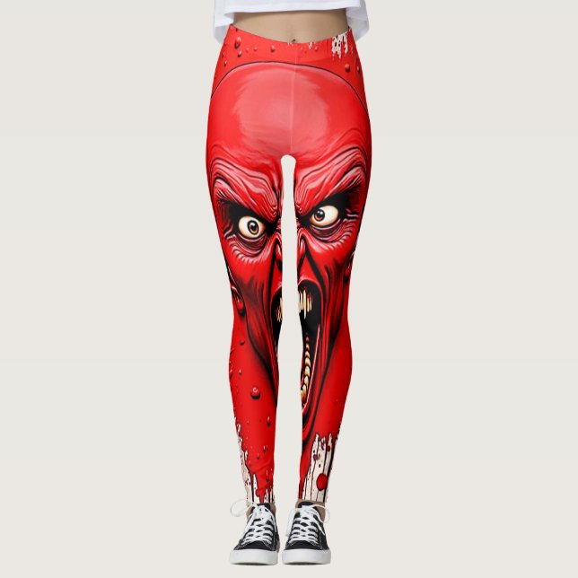 Red Demon Fury Art Leggings (Vorderseite)