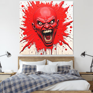 Red Demon Fury Art Leinwanddruck
