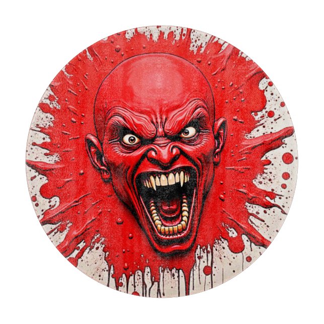 Red Demon Fury Art Schneidebrett (Vorderseite)