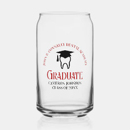 Red Dental School Custom Dentin Abschluss Dosenglas