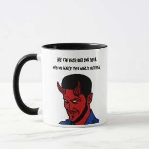 Red Devil Demon Man Lucifer Hell zitiert Kunst Tasse