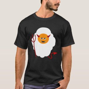 Red Devil Horns Schwanz Pitchfork Deviled Fried Eg T-Shirt