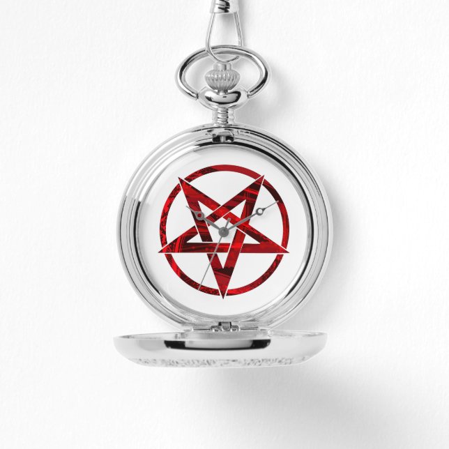 Red Devil Pentagram Armbanduhr (Vorderseite)
