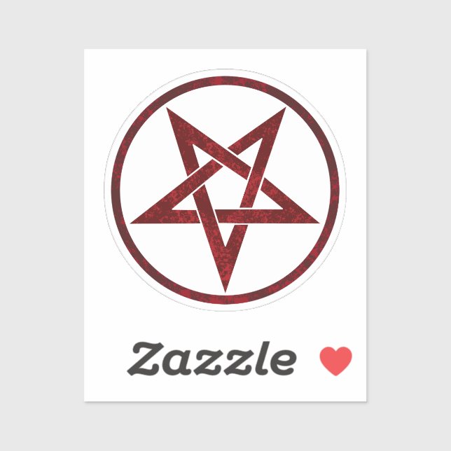 Red Devil Pentagram Aufkleber (Blatt)