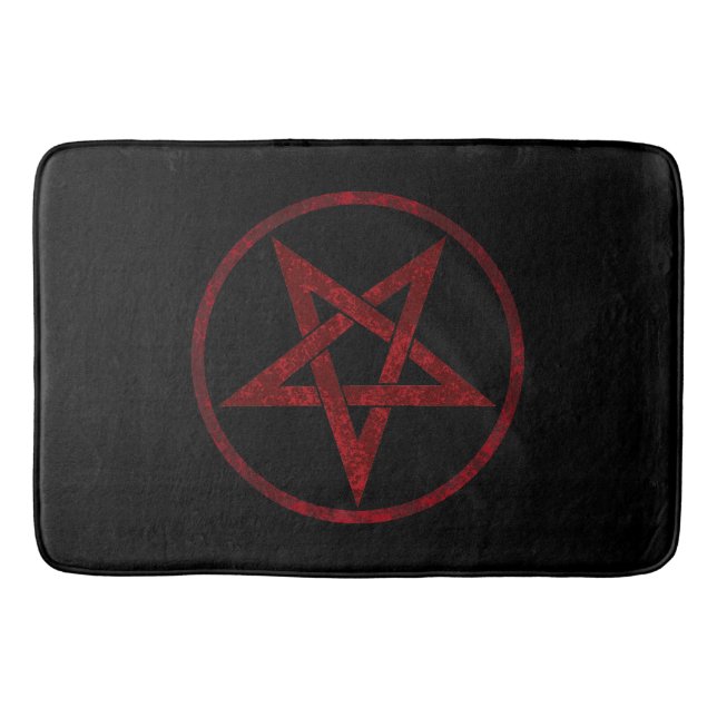 Red Devil Pentagram Badematte (Vorderseite)
