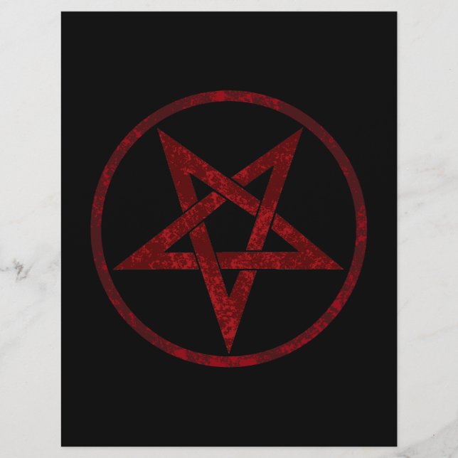 Red Devil Pentagram Briefbogen (Vorderseite)