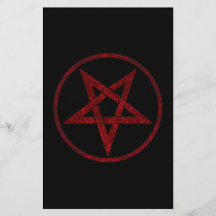 Red Devil Pentagram Briefpapier