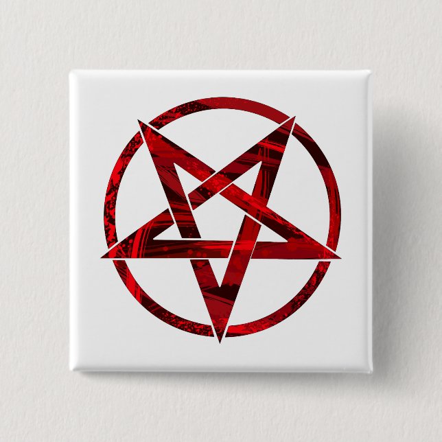 Red Devil Pentagram Button (Vorderseite)