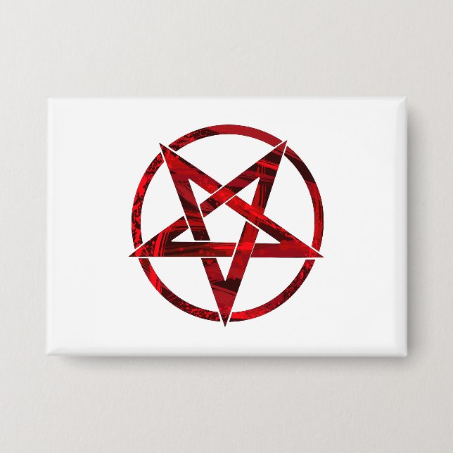 Red Devil Pentagram Button (Vorderseite)