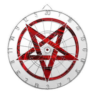 Red Devil Pentagram Dartscheibe