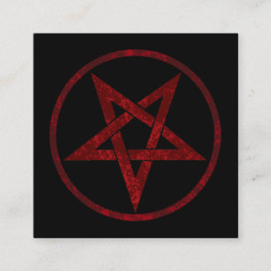 Red Devil Pentagram Empfehlungskarte