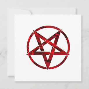 Red Devil Pentagram Feiertagskarte