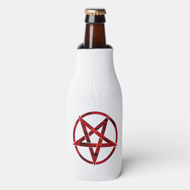 Red Devil Pentagram Flaschenkühler (Flaschenvorderseite)