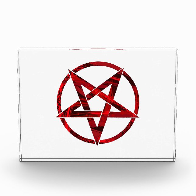 Red Devil Pentagram Fotoblock (Vorderseite)