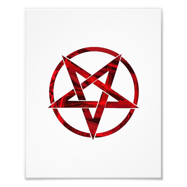 Red Devil Pentagram Fotodruck (Vorne)