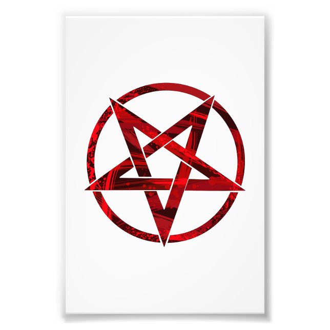 Red Devil Pentagram Fotodruck (Vorne)