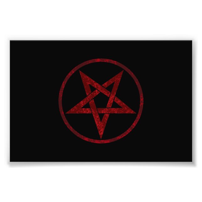 Red Devil Pentagram Fotodruck (Vorne)
