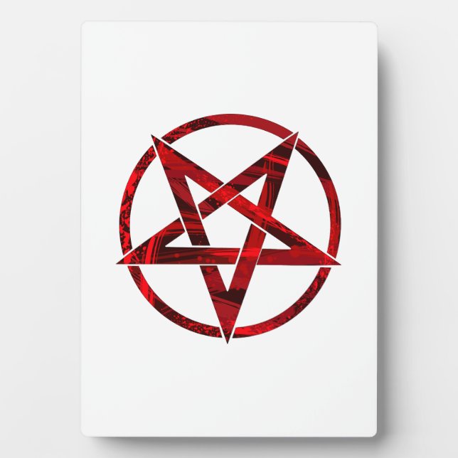 Red Devil Pentagram Fotoplatte (Vorderseite)