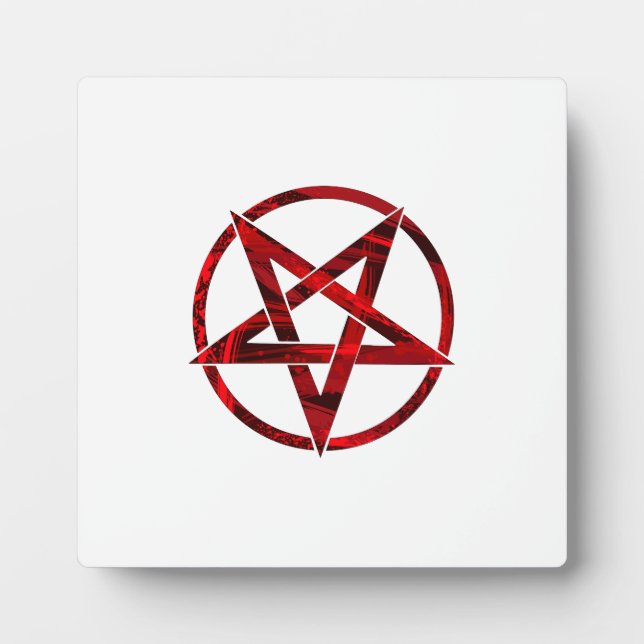 Red Devil Pentagram Fotoplatte (Vorderseite)