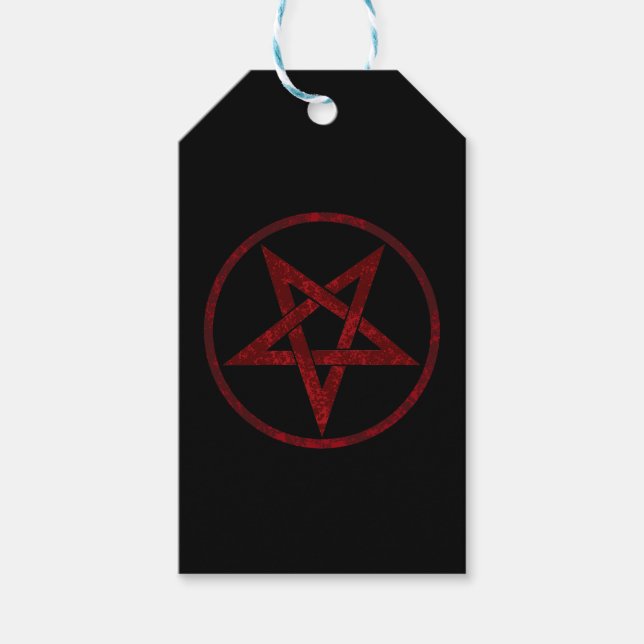 Red Devil Pentagram Geschenkanhänger (Vorderseite)