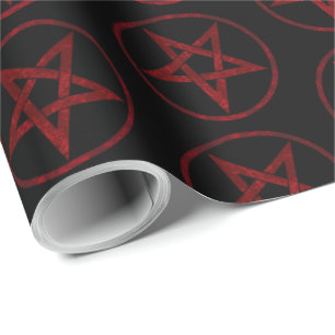 Red Devil Pentagram Geschenkpapier