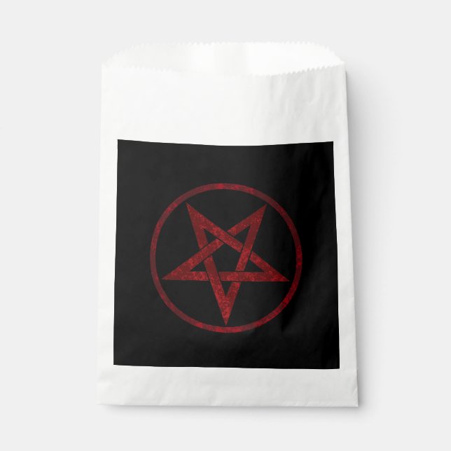 Red Devil Pentagram Geschenktütchen (Vorderseite)