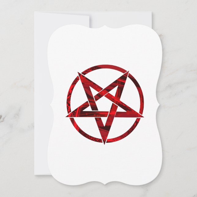 Red Devil Pentagram Karte (Vorderseite)