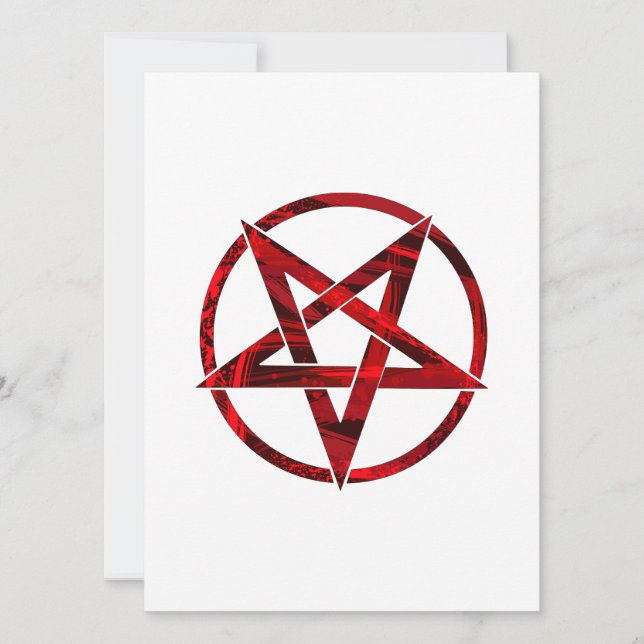 Red Devil Pentagram Karte (Vorderseite)