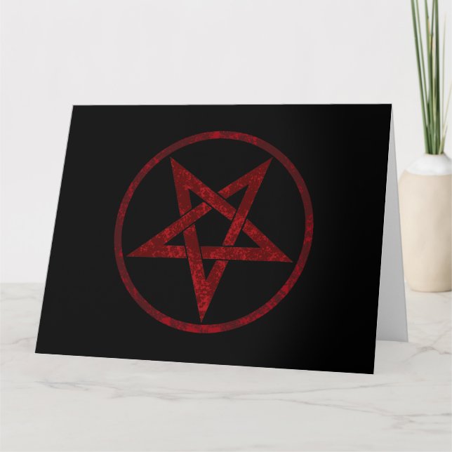 Red Devil Pentagram Karte (Vorderseite)
