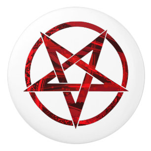 Red Devil Pentagram Keramikknauf