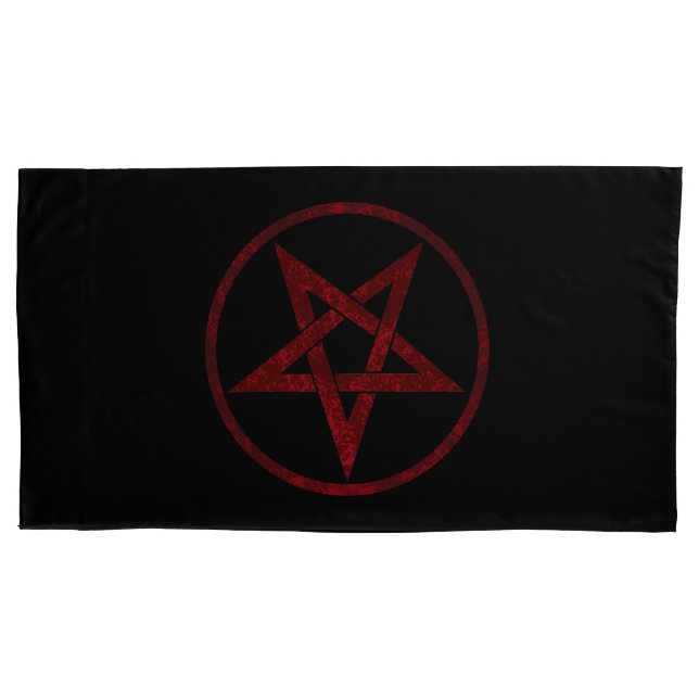 Red Devil Pentagram Kissenbezug (Vorderseite)