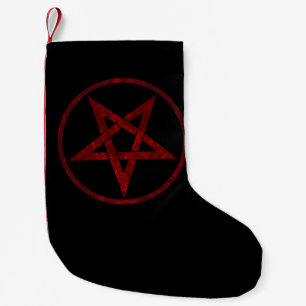 Red Devil Pentagram Kleiner Weihnachtsstrumpf