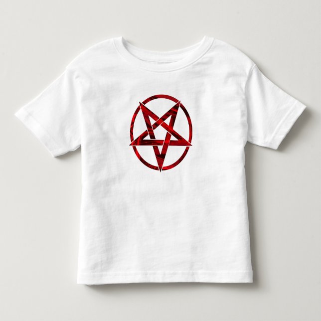 Red Devil Pentagram Kleinkind T-shirt (Vorderseite)